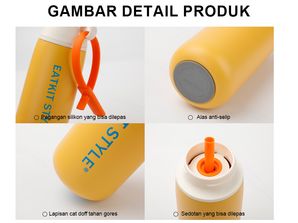 Jual Eatkit Tumbler Stainless Steel 520ml Termos Vakum Botol Minum Milk ...
