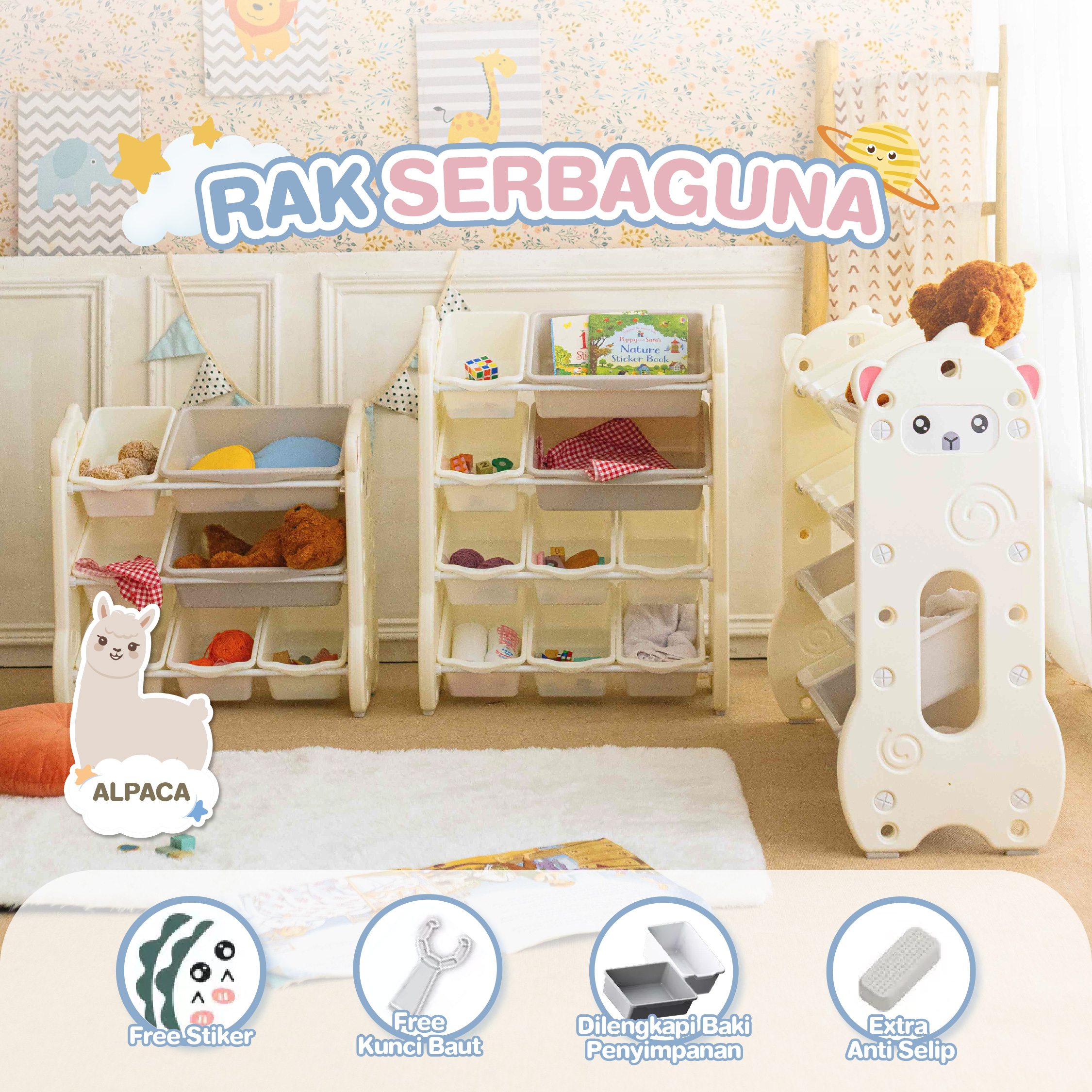 Jual KISUBO READY! Rak Mainan Serbaguna Rak Susun Serbaguna Rak Buku ...