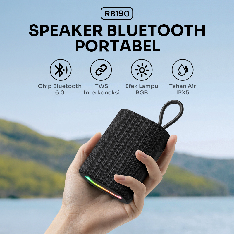 Jual ROBOT RB190 Speaker Bluetooth 1200mAh 6.0 Portable Powerful Bass ...