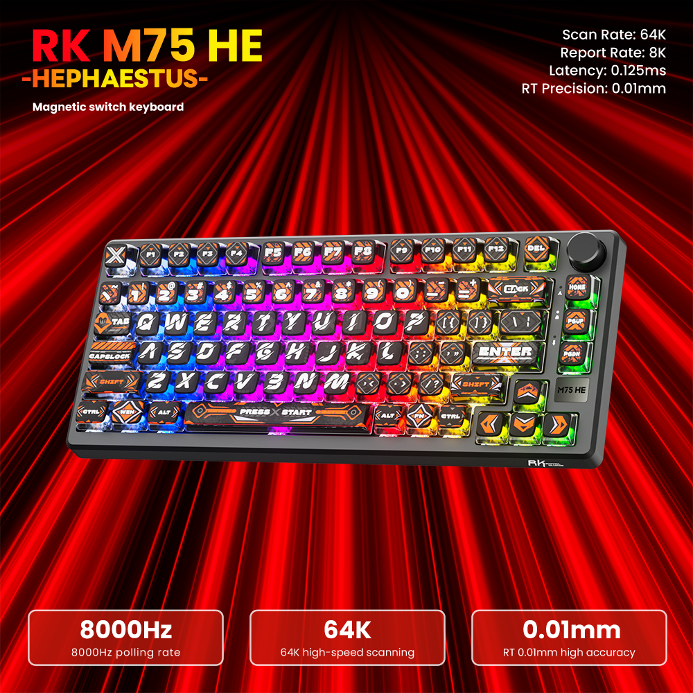 Jual RK Royal Kludge RKM75 HE 8000Hz 8K Ultra-Low Latency With Magnetic ...