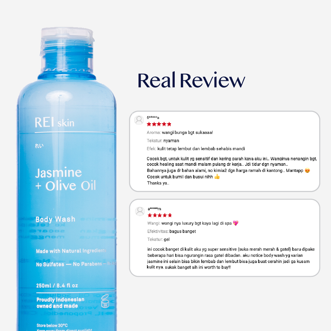 Jual REI Skin Jasmine and Olive Oil Body Wash 250 ml | No SLS/SLES No ...