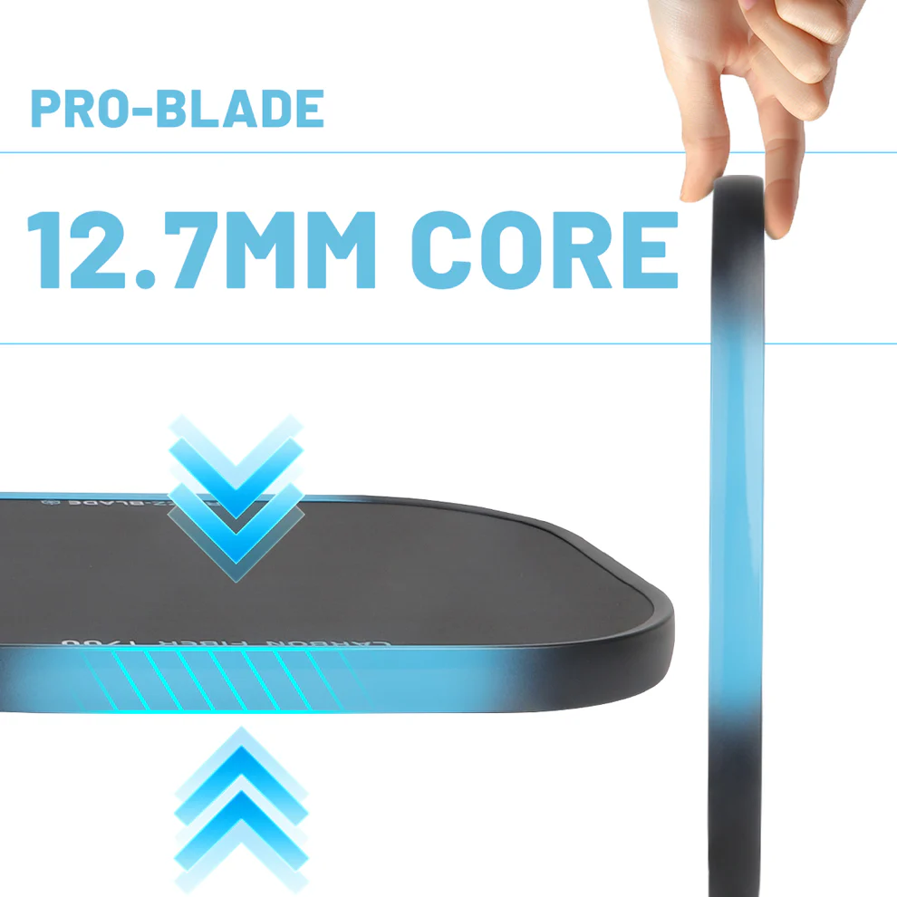Jual Luzz Pickleball - Pro ZZ Blade Paddle(14mm) T700 Carbon Friction ...
