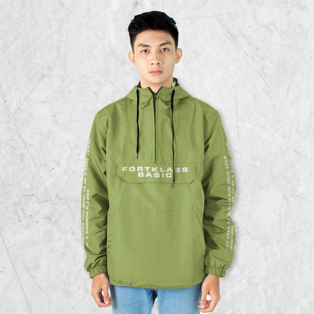 Jual FortKlass Pullover Basic Polos Jaket Pria Jaket Parasut Unisex ...