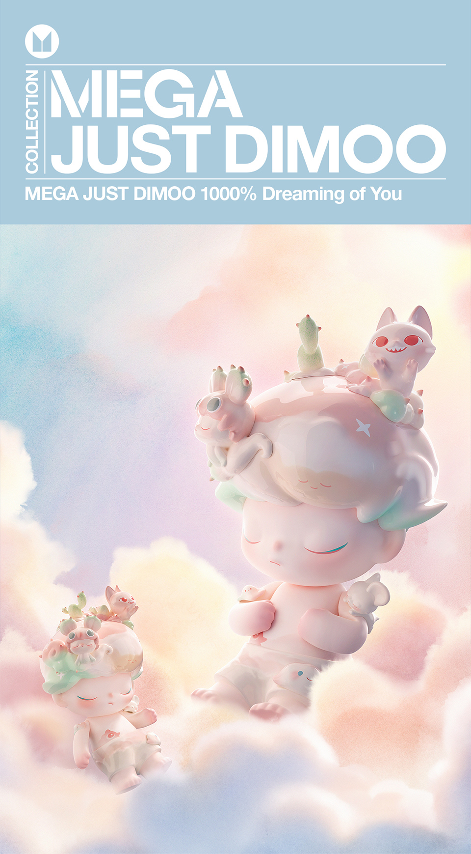 MEGA JUST DIMOO 400% Dreaming of You POP MART]MEGA JUST DIMOO 400