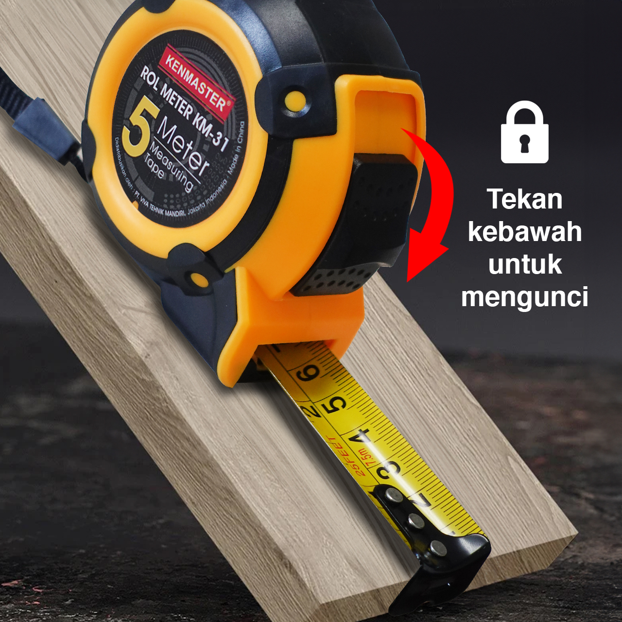 Jual Kenmaster NEW Roll Meter KM-31 - 5 Meter x 19 MM / Alat Ukur ...