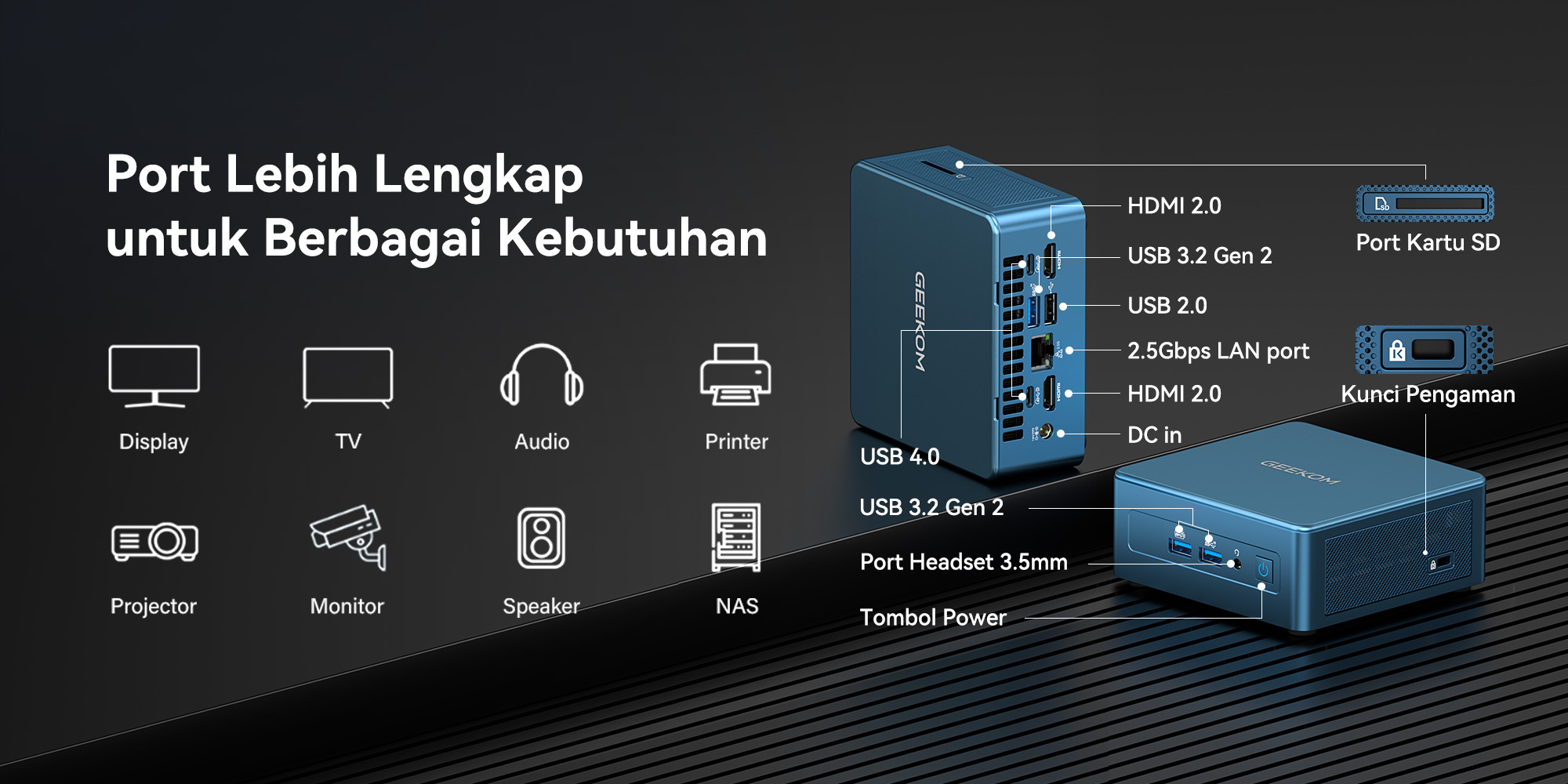 Jual Geekom Mini PC IT12 Intel i7 1280P RAM 32GB DDR4 1TB SSD Windows ...