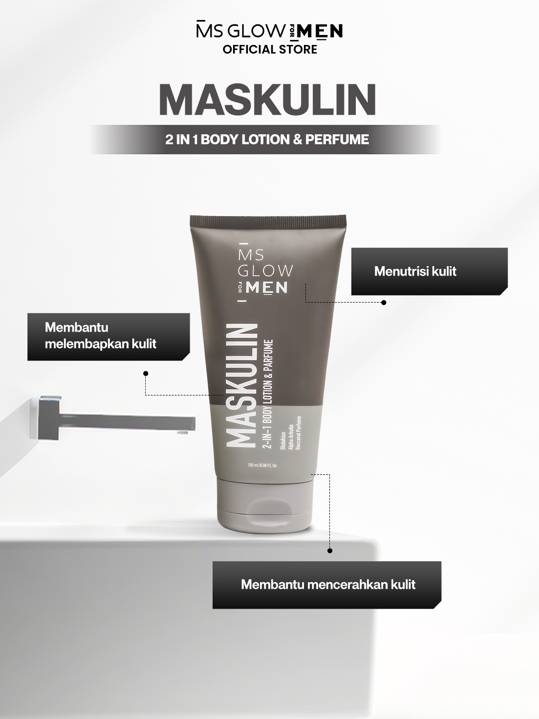 Jual MS Glow For Men - Maskulin - 150 ml | Shopee Indonesia