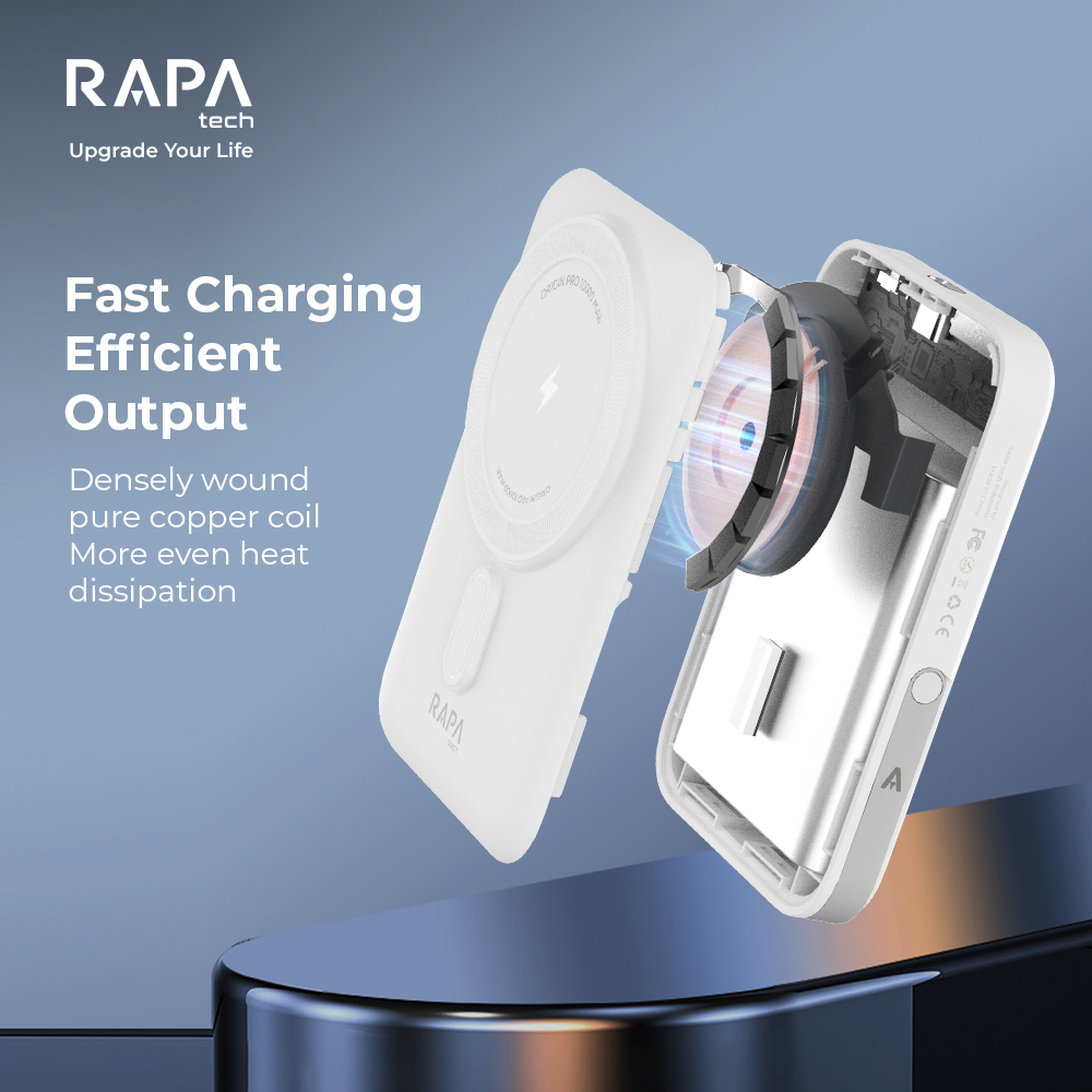 Jual RAPAtech Powerbank Origin PRO 10000 mAh Wireless Fast Charging 15W ...