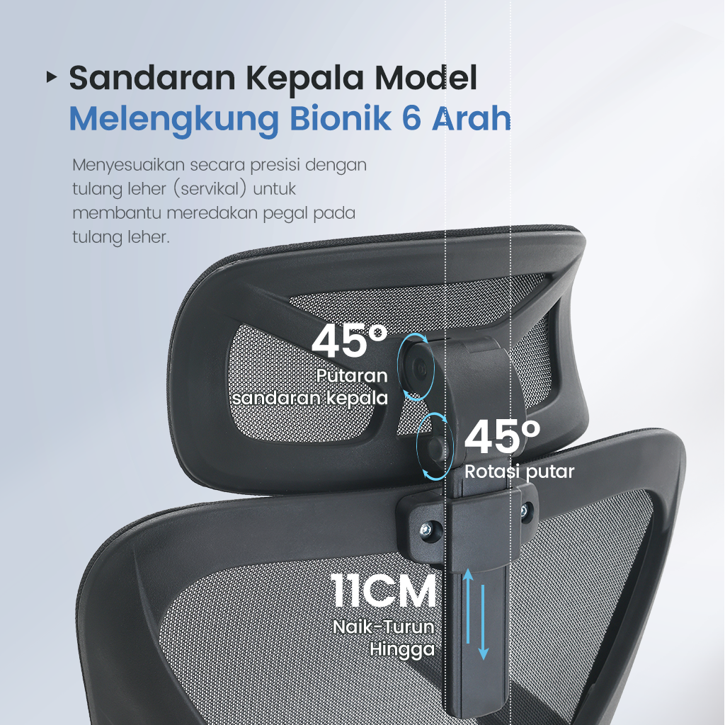 Jual ANZI J17 Kursi Kerja Ergonomis Kursi Kantor Bisa Rebahan Cocok ...