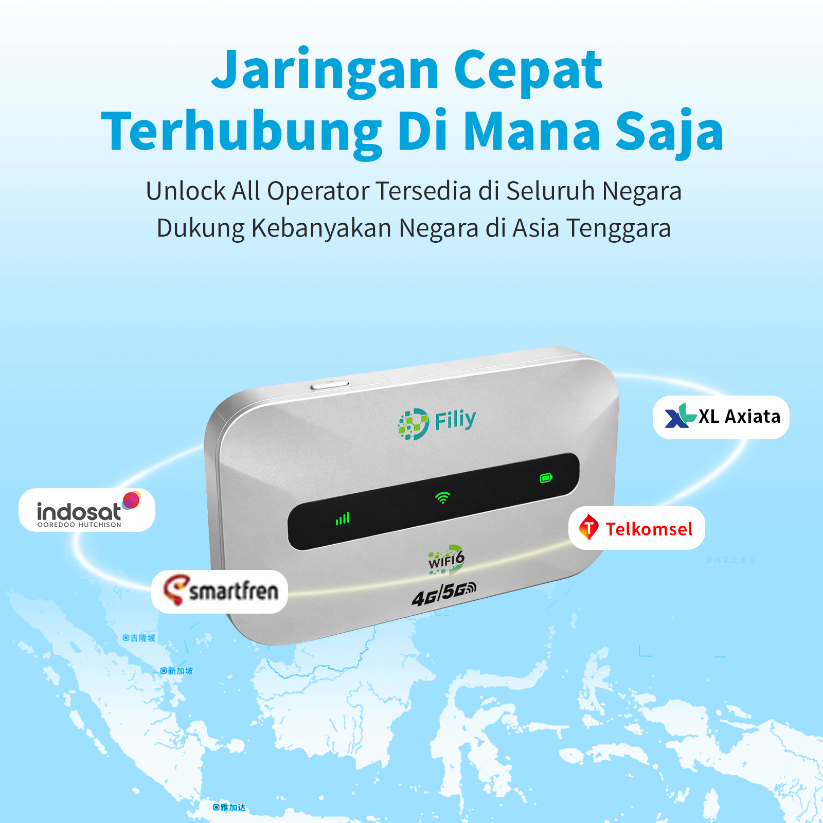 Jual Filiy Pocket Wifi M806 Portable Modem 4G/5G LTE 300Mbps Unlock All ...