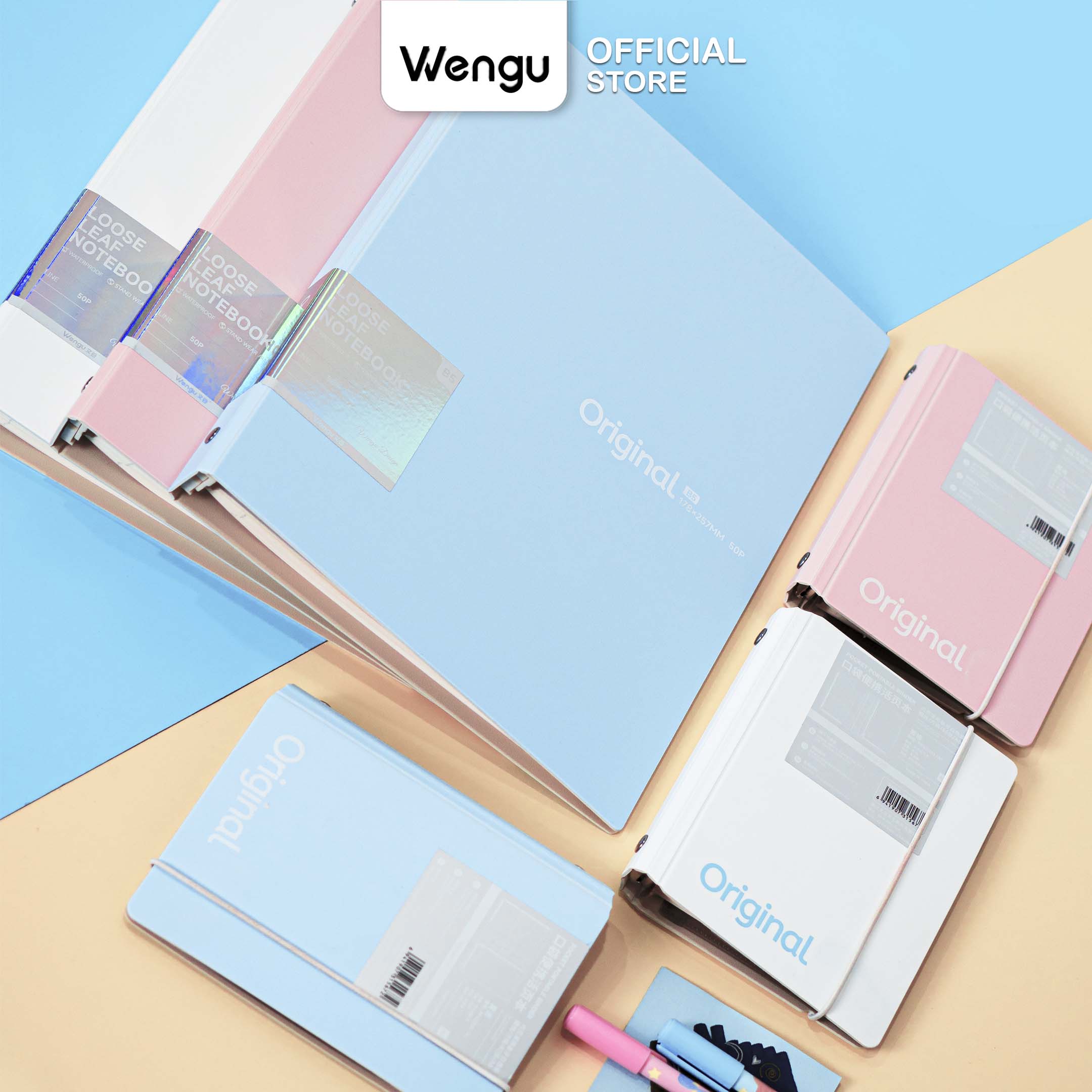 Jual [BARU] Wengu Binder A6 B5 Polos Pastel Ring Besi Plastik Aesthetic ...