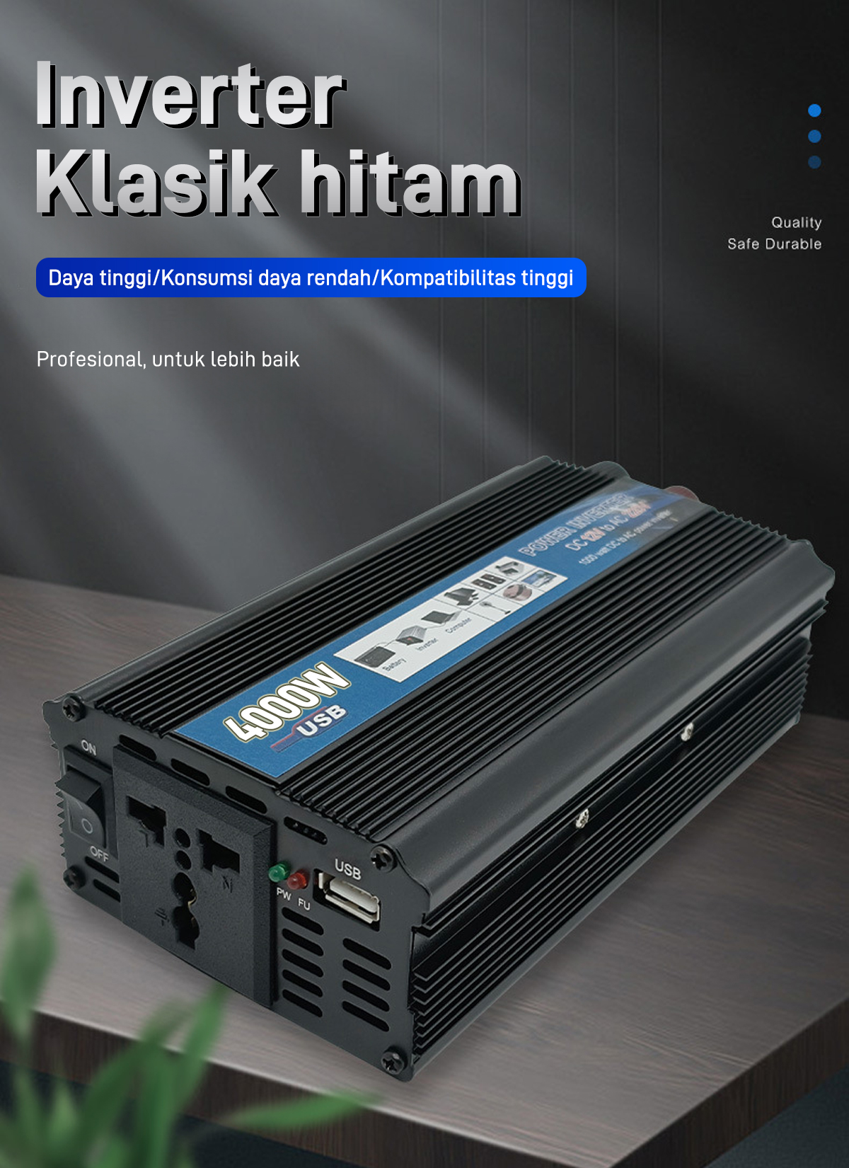 Jual Gear Hive Inverter 4000 Watt Power Inverter Pure Sine Wave PSW DC ...