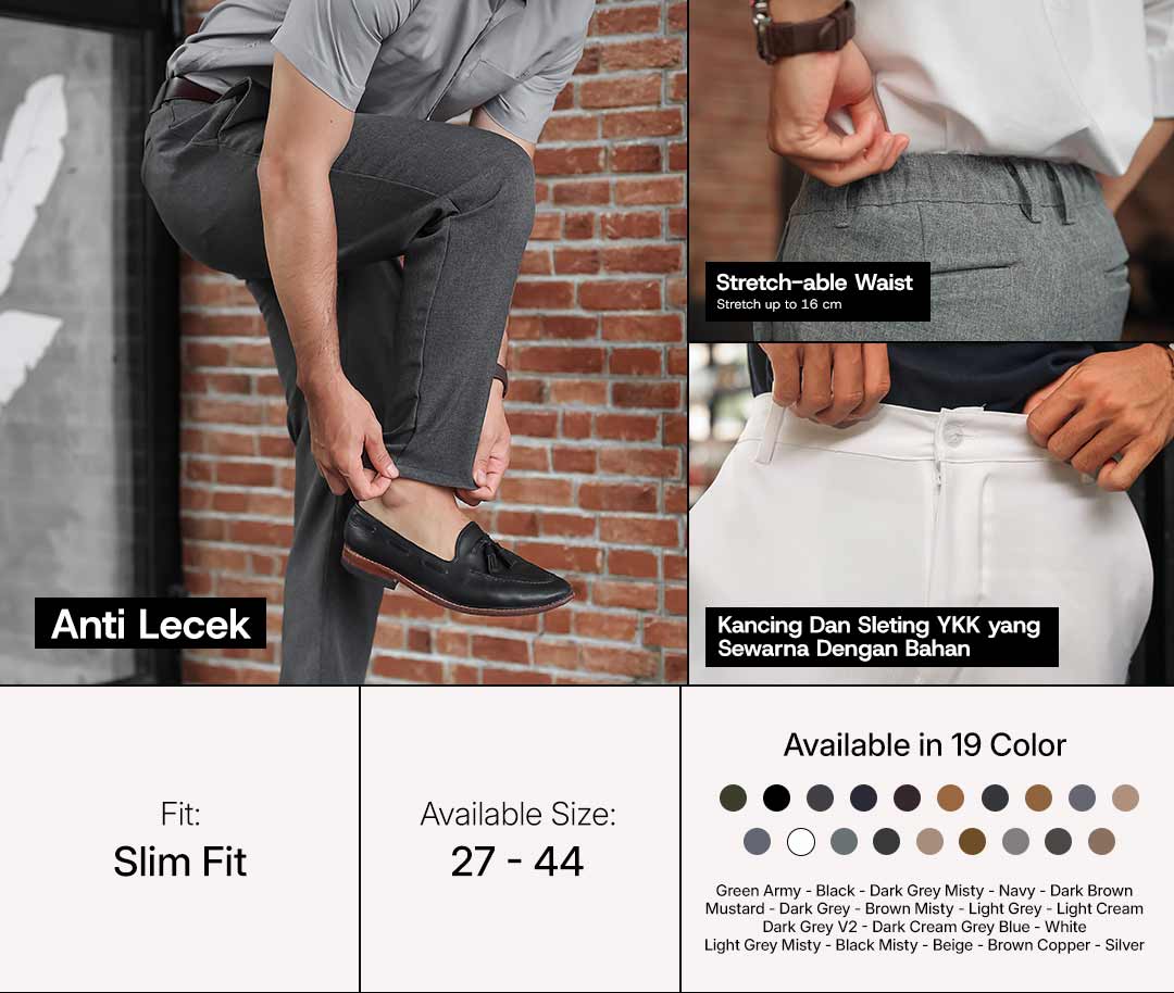 Jual HSRM - Dapper Ankle Pants Big Size Black | Shopee Indonesia