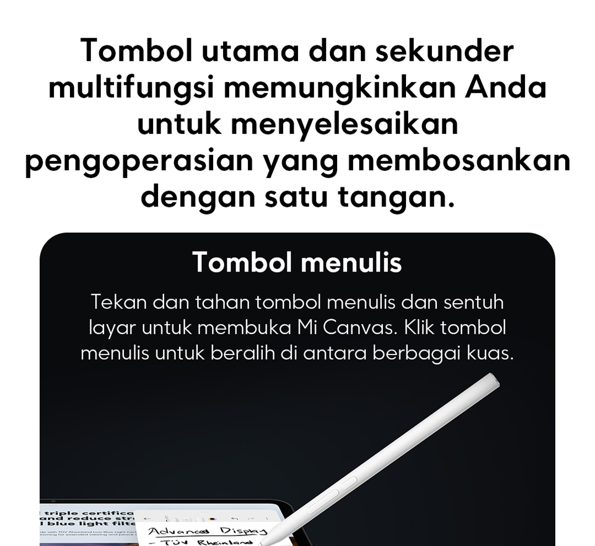 Jual POCO Focus Pen | 8192-level sensitivity | 120Hz sampling rate ...