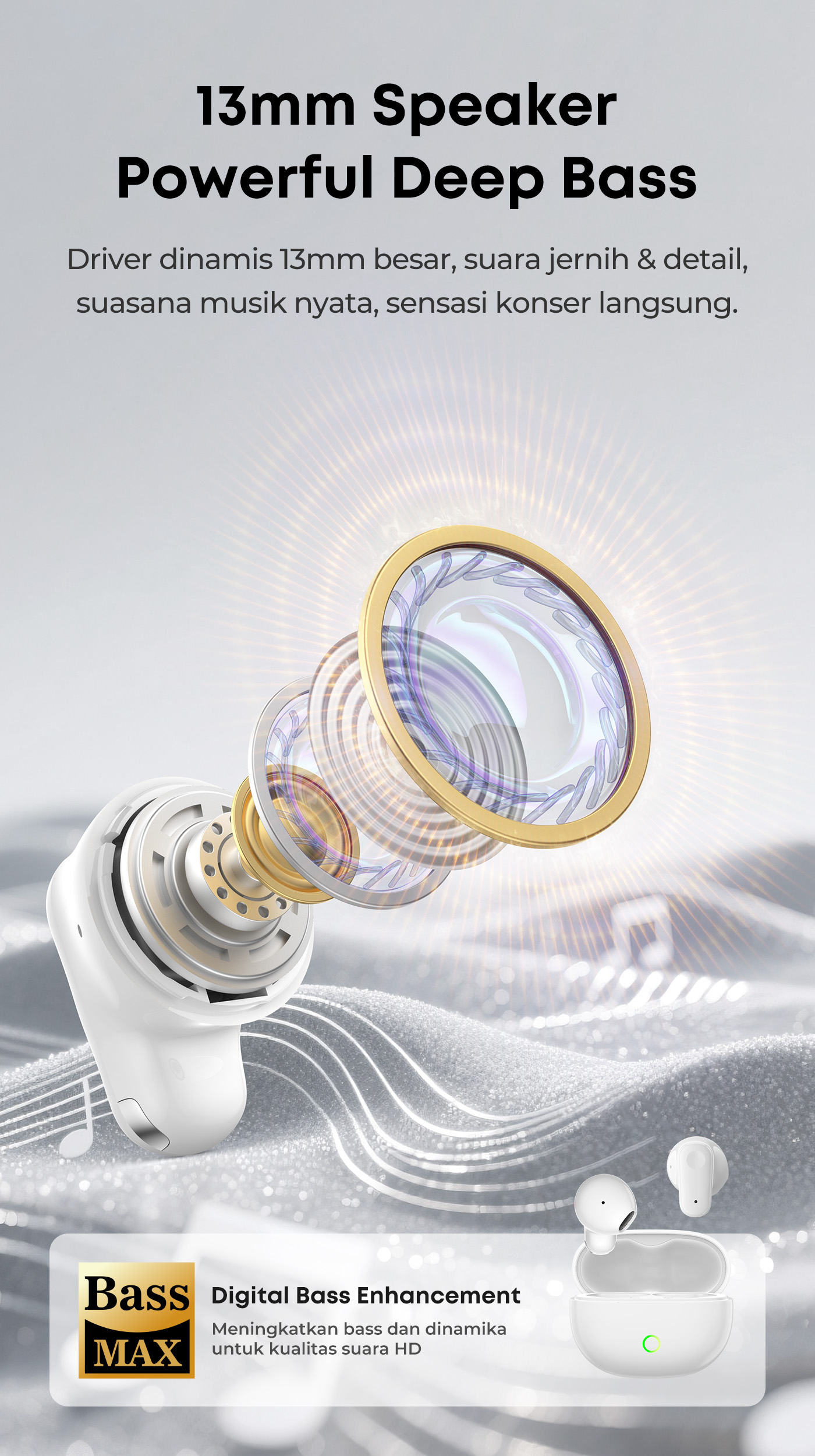 Jual [NEW PRODUCT] OLIKE TWS T206 Wireless Earbuds Driver 13mm Stereo ...