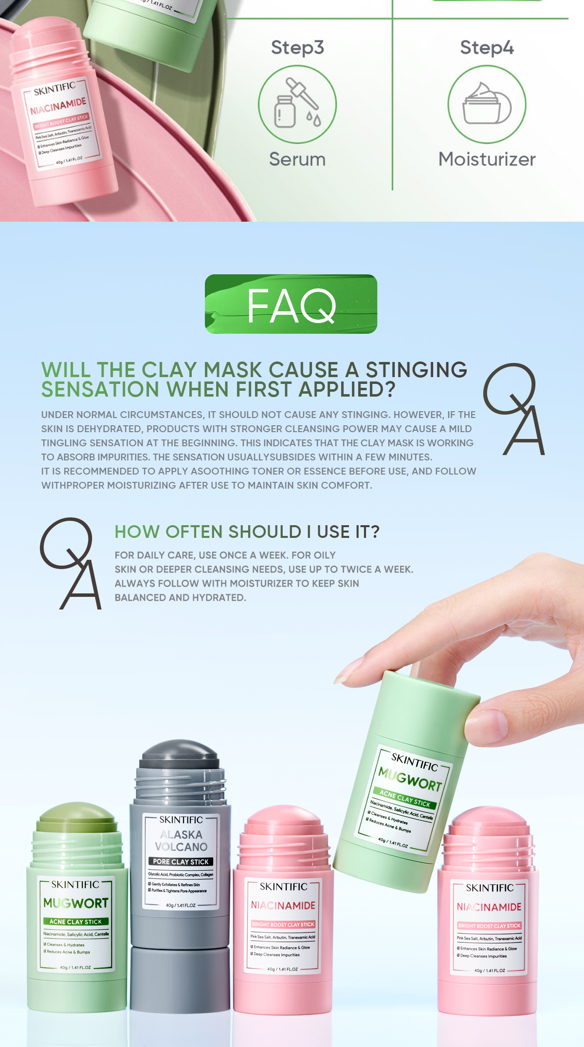 Jual SKINTIFIC Clay Mask Stick Series /MaskerJerawat&Masker Komedo ...