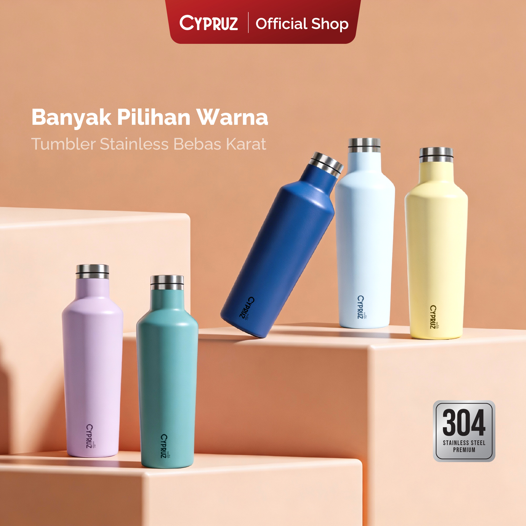 Jual Cypruz Botol Minum Stainless Autumn Series 500 ml Tumbler Tahan ...