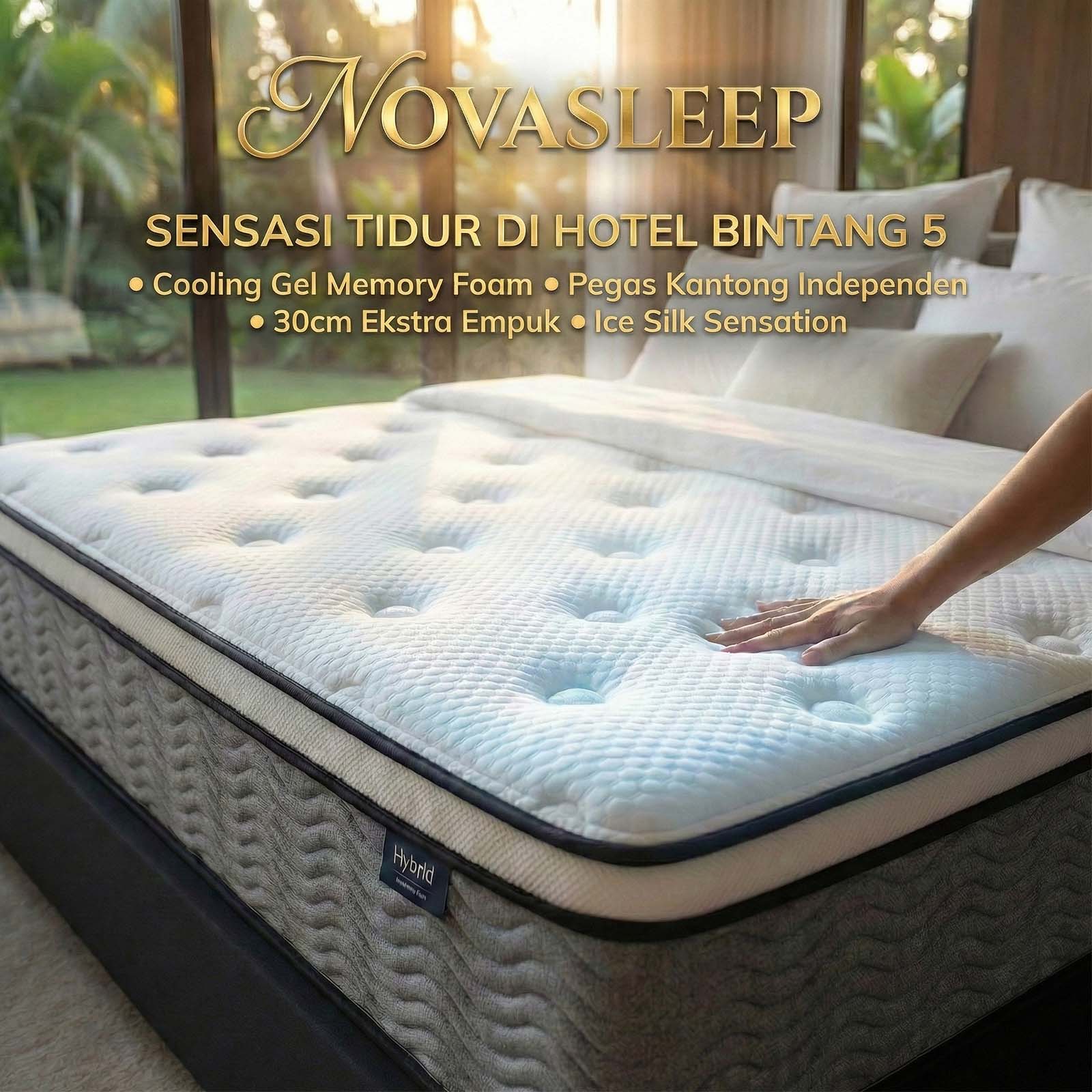 Jual NovaSleep Kasur IceCool Busa Springbed Tebal 25/30cm – Empuk, Adem ...