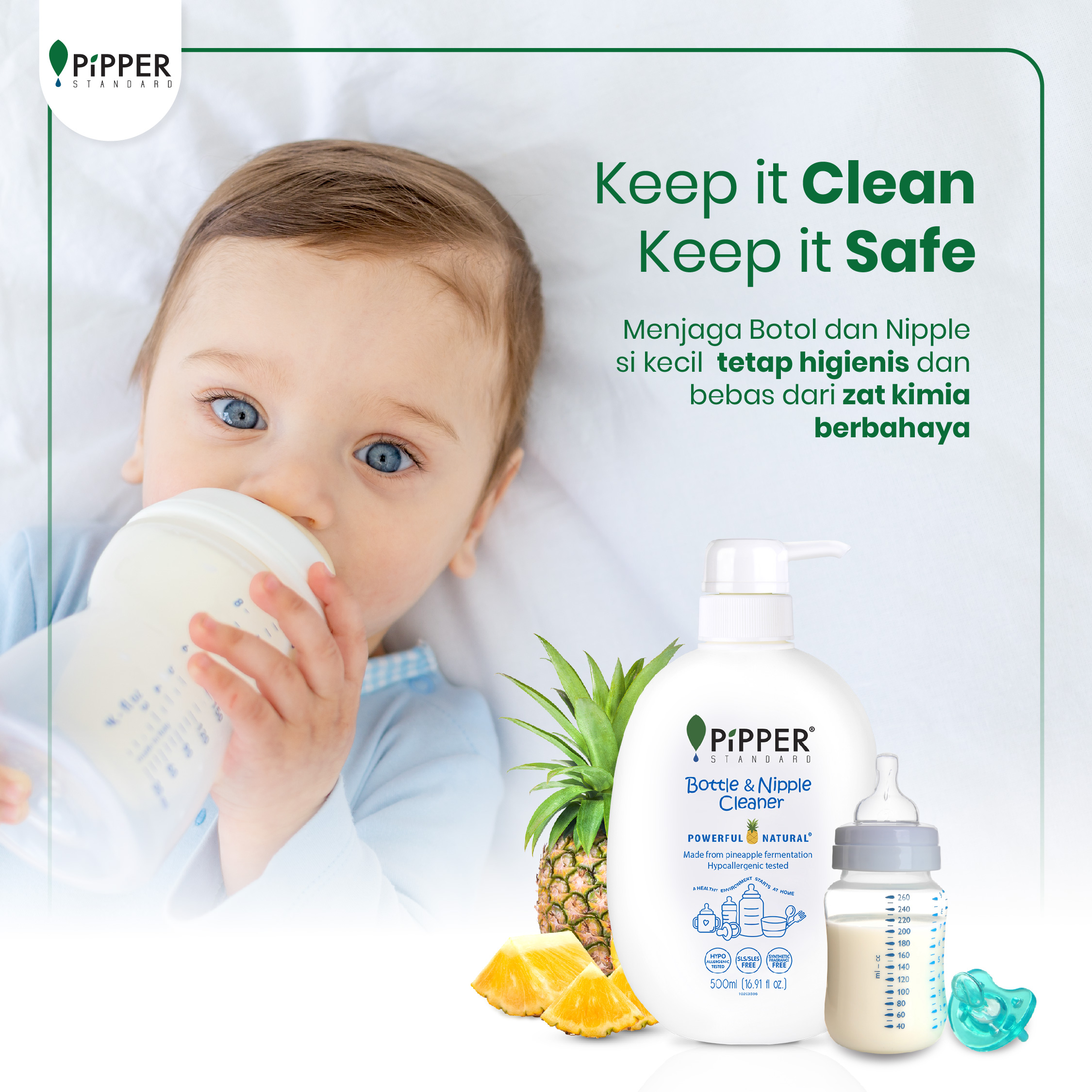 Jual PiPPER Bottle And Nipple Cleaner 500ml | Shopee Indonesia