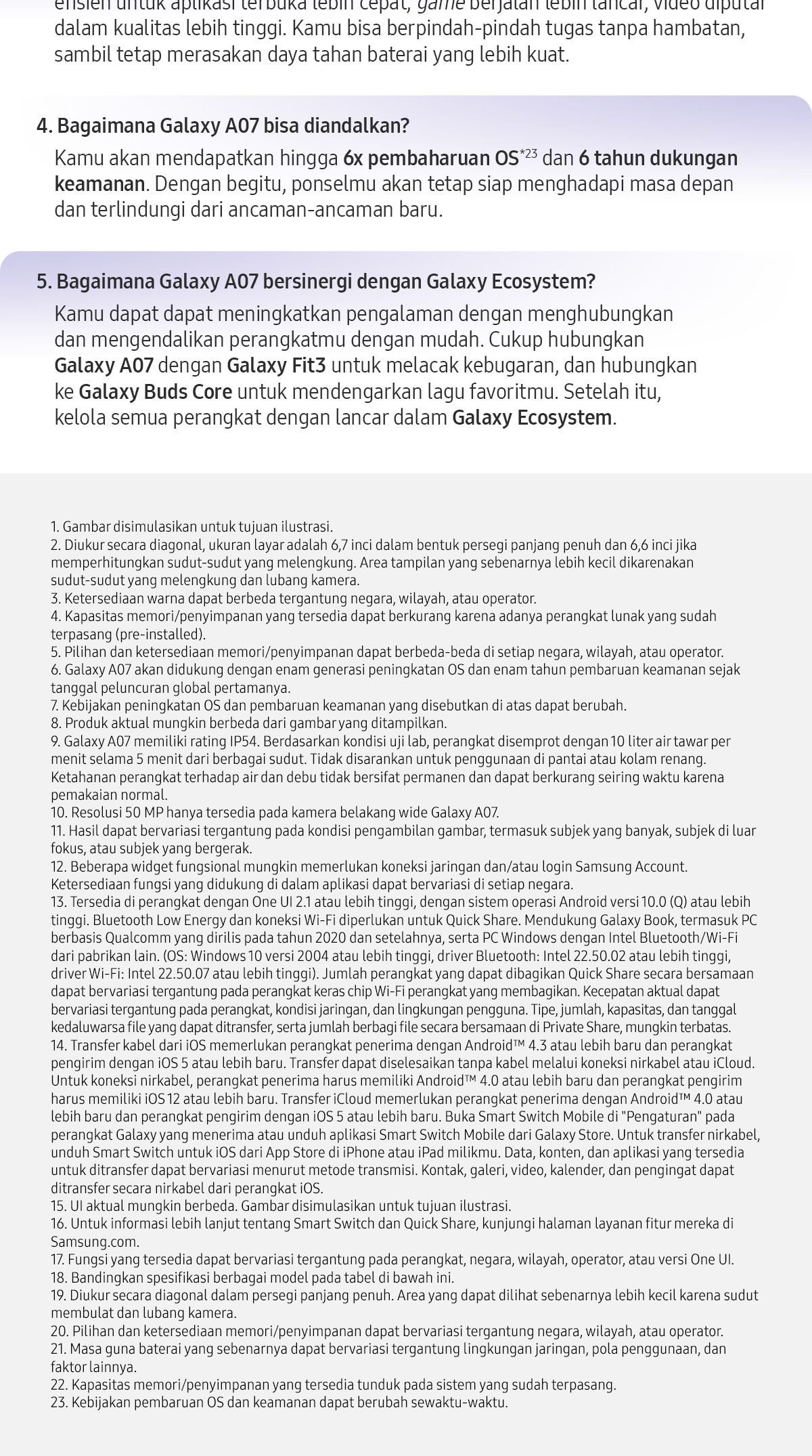 Jual [Special Hari Raya Package] Samsung Galaxy A07 4/128GB - Light ...