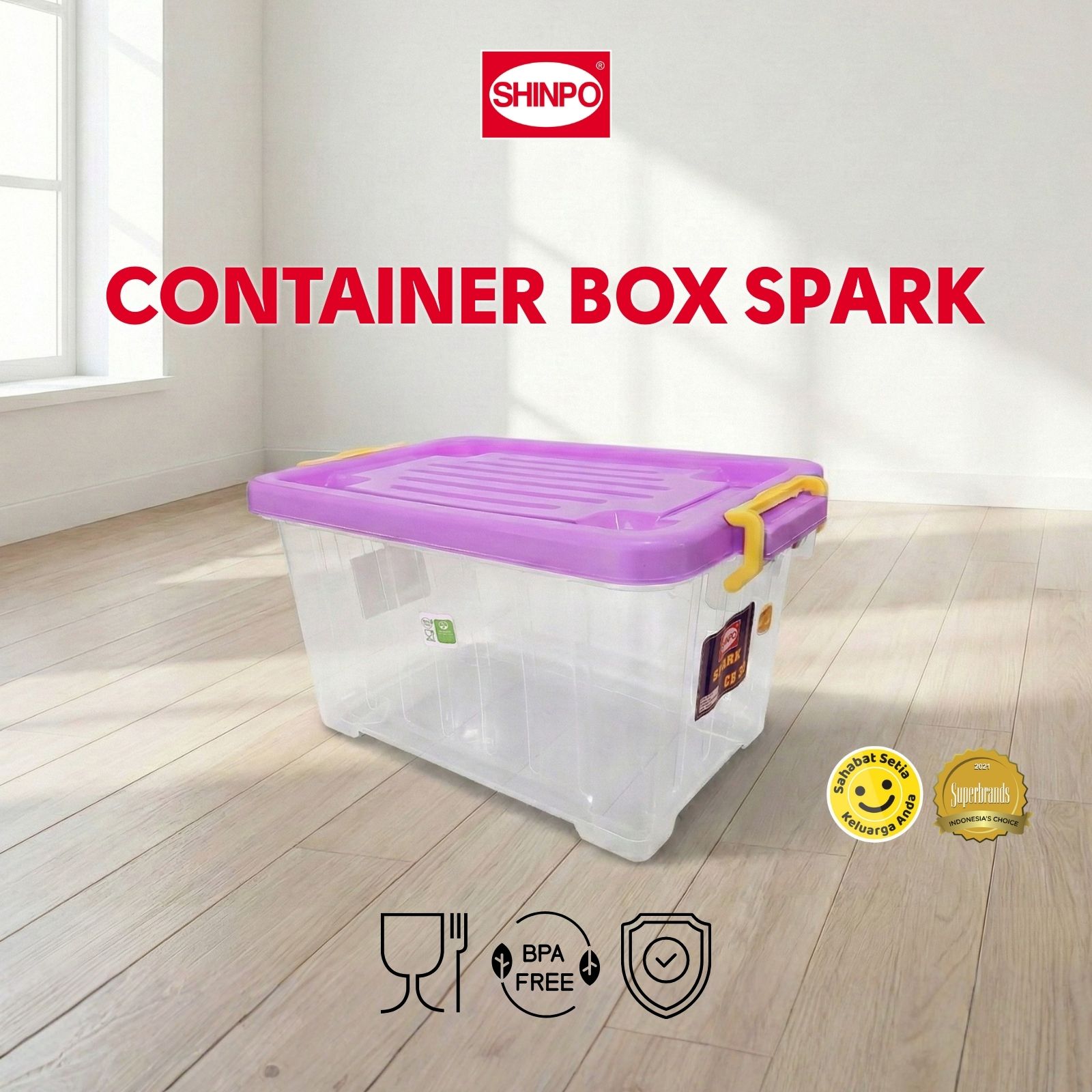 Jual SHINPO Kontainer Plastik Dengan Roda Spark Container Box Kotak ...