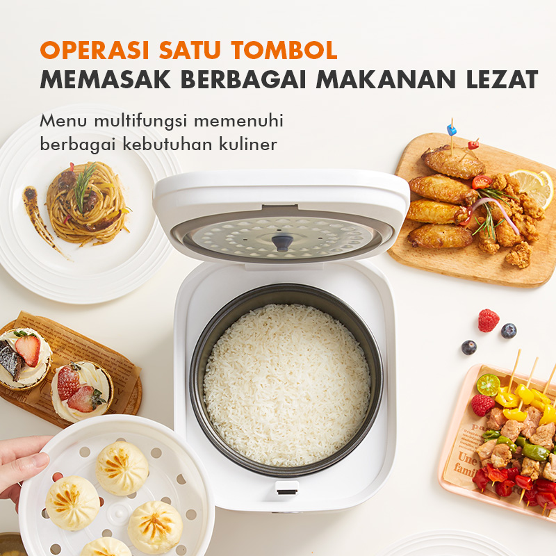 Jual Gaabor Mini Rice Cooker 1L Digital Low Watt 400W – 3in1 Cook Steam ...