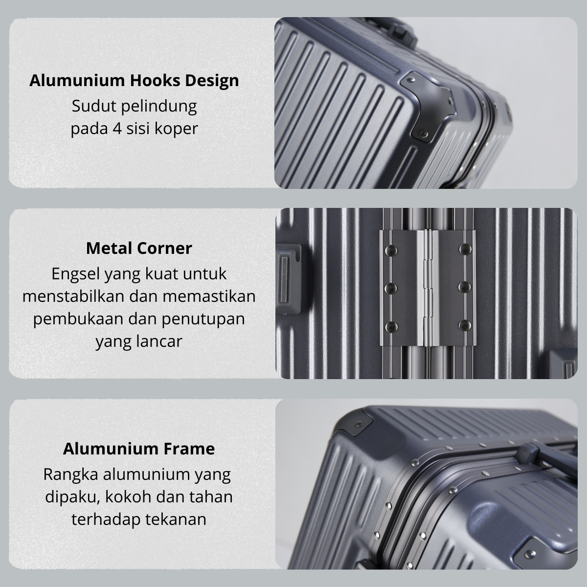 Jual Navy Club Koper 26 Inch Frame Aluminium Skyline Koper Bagasi ...