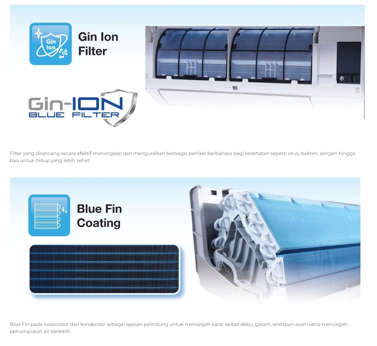 Jual AC DAIKIN 1/2 PK Beta Inverter STKE15YV Nusantara Prestige Bluefin ...