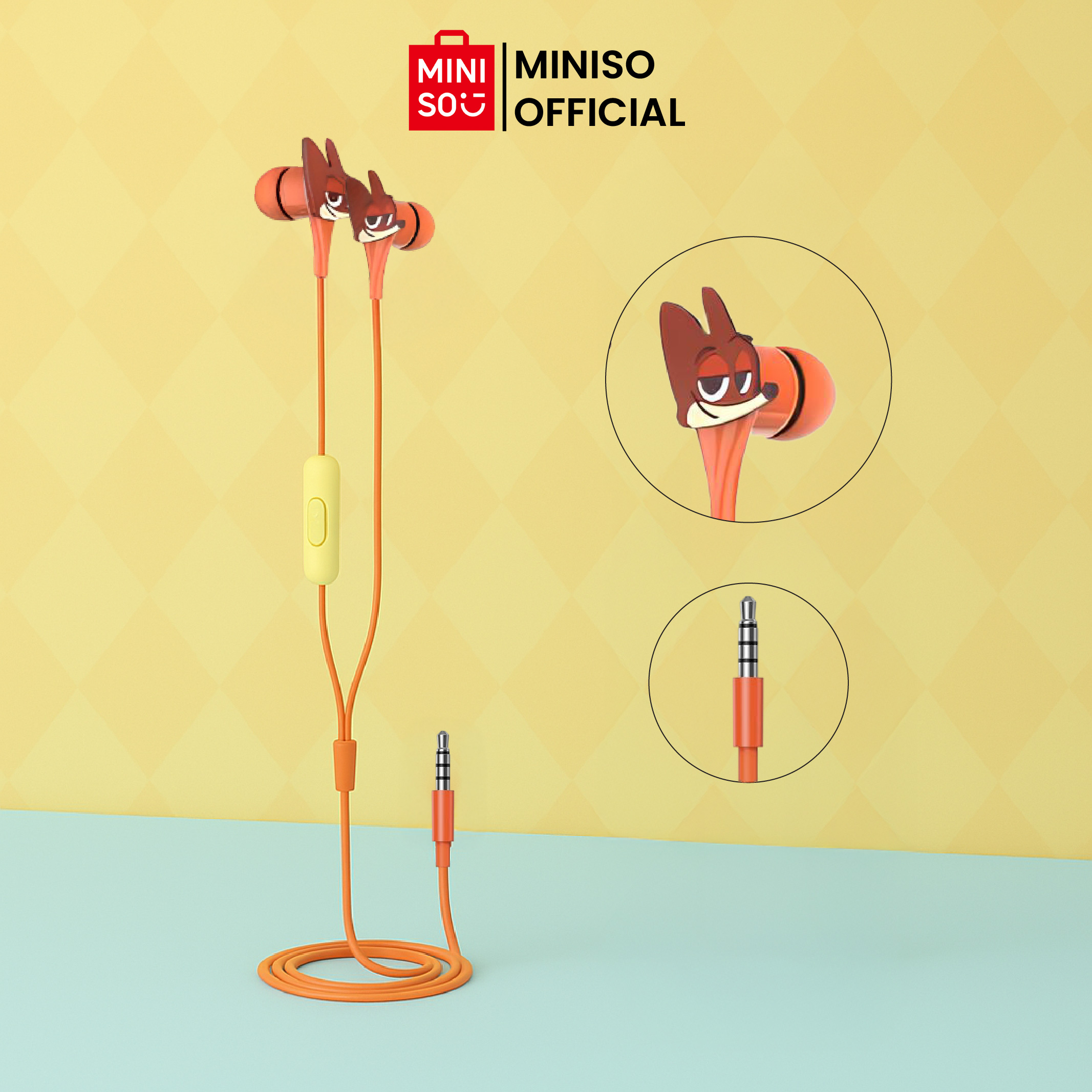 Jual MINISO X Disney Zootopia Collection 3.5mm In-Ear Headphones Model ...