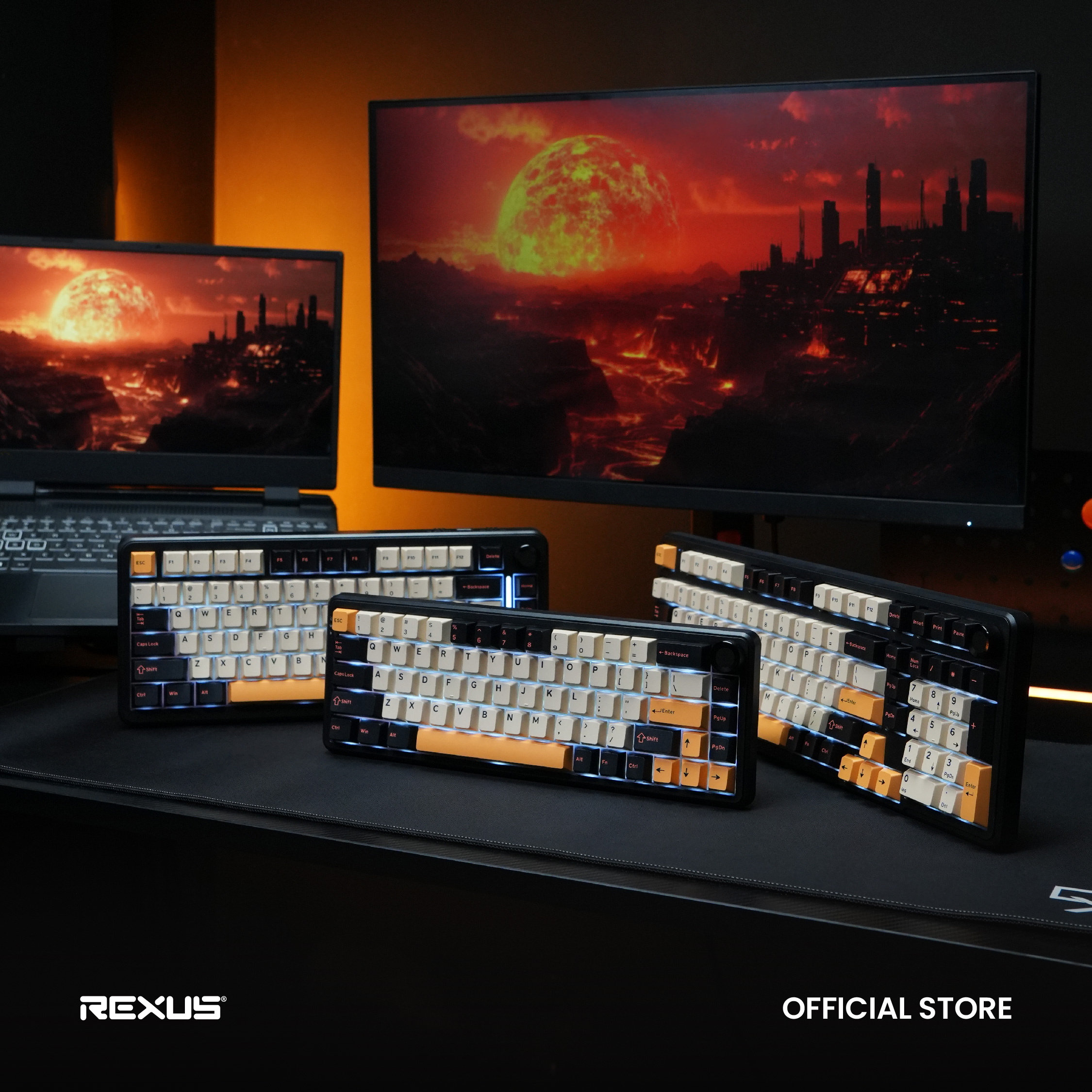 Jual Rexus Aether Keyboard Gaming Mechanical Wireless Triple Mode ...