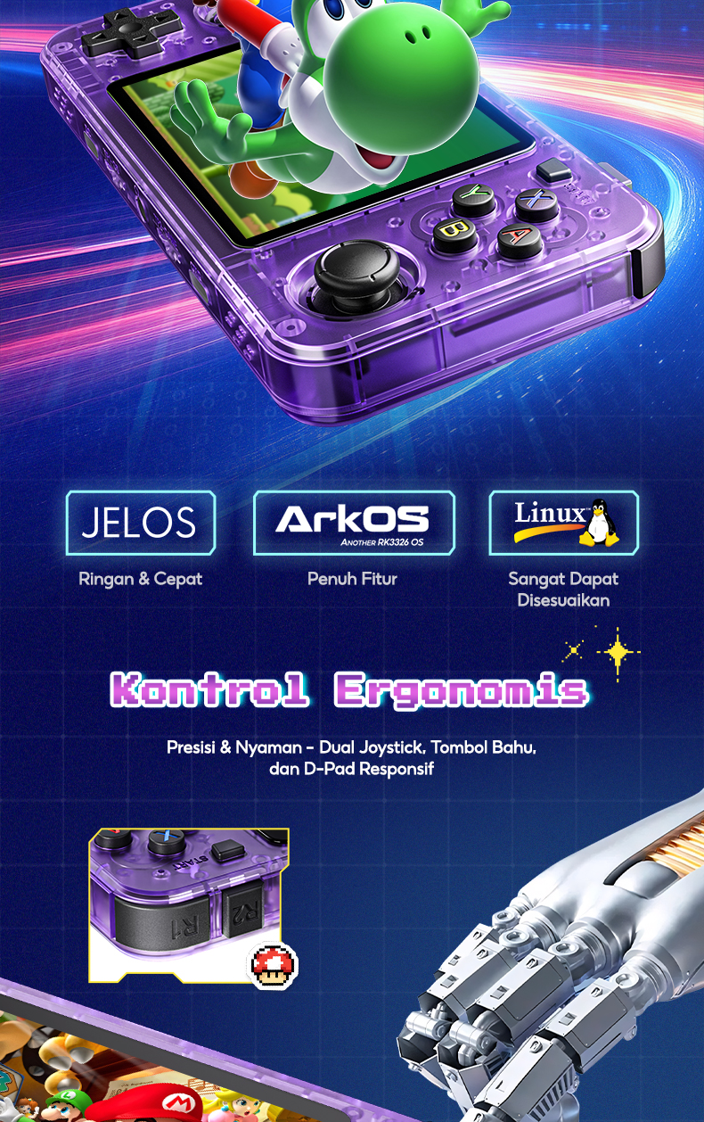 Jual Kiumo Game Bot R36H Retro Handheld Game Console Gameboy 3.5