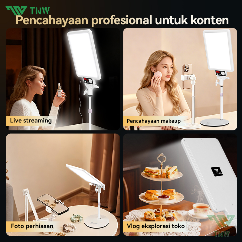 Jual TNW DX30 Foto Lampu Panel 3 Warna Lighting Beauty Lampu Untuk Make ...