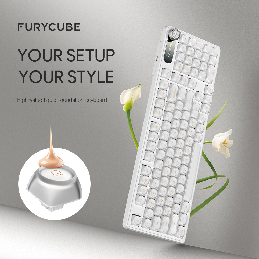 Jual FURYCUBE IP98 Membrane Keyboard Foundation Knob New Keycaps Knob ...