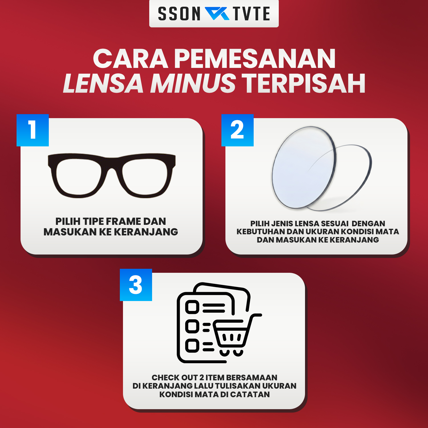 Jual SSON TVTE Kacamata Photocromic Minus Bluecromic Anti Radiasi ...