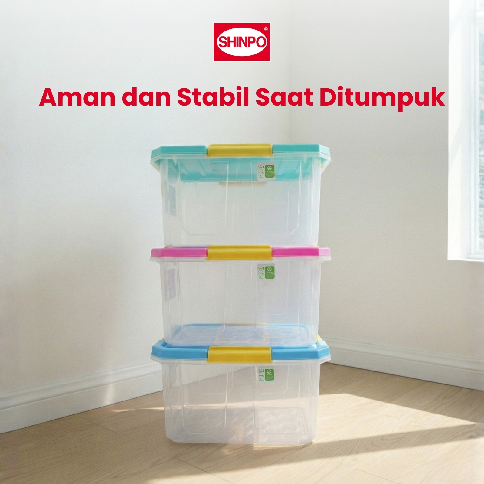 Jual SHINPO Kotak Penyimpanan Carry Size M CB 15 Container Box Kunci ...