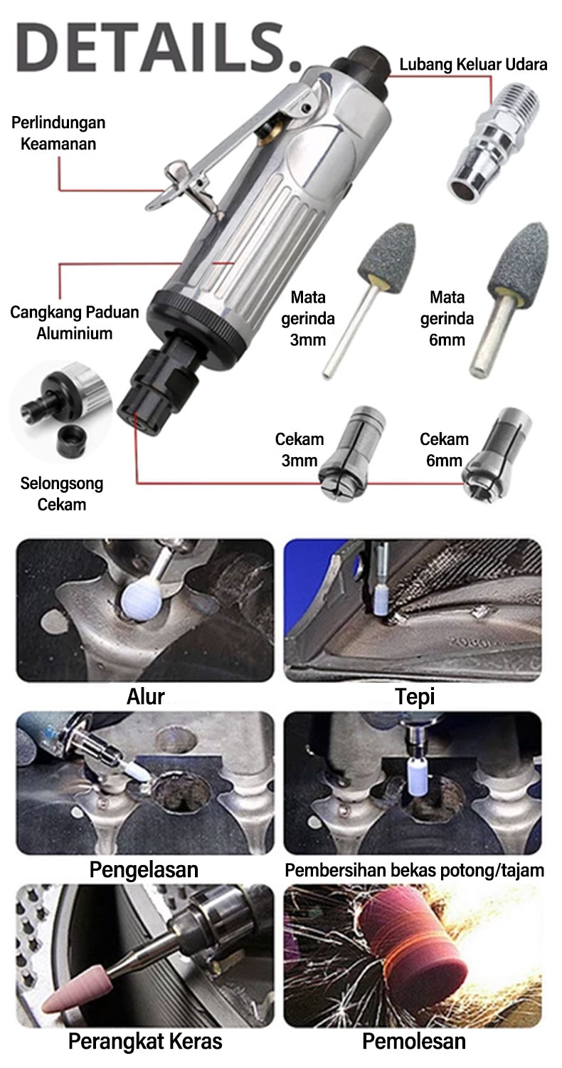 Jual Air Die Grinder / Gerinda Angin 3mm - Alat Gurinda Tuner Mini ...
