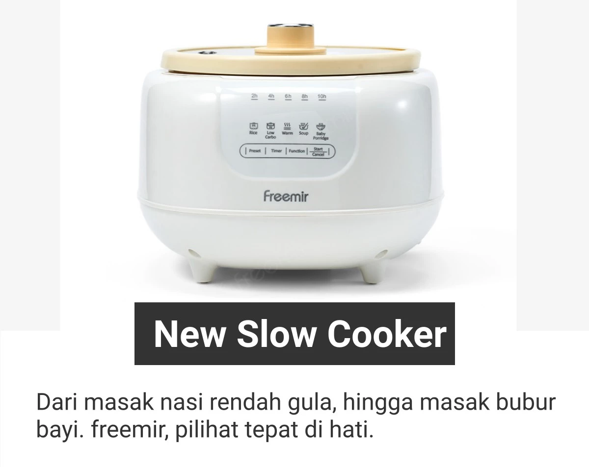 Jual [NEW 2026] freemir Slow Cooker Mpasi Bayi Rice Cooker 1.2L Alat ...