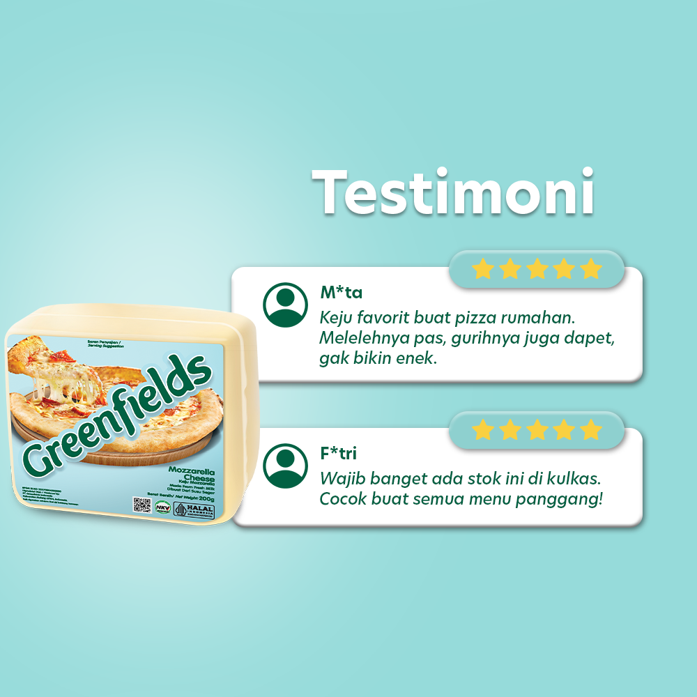 Jual Keju Greenfields - Mozzarella Block Cheese 200g | Shopee Indonesia