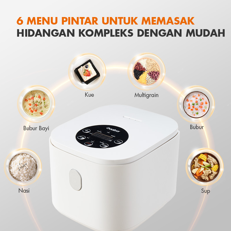 Jual Gaabor Mini Rice Cooker 1L Digital Low Watt 400W – 3in1 Cook Steam ...