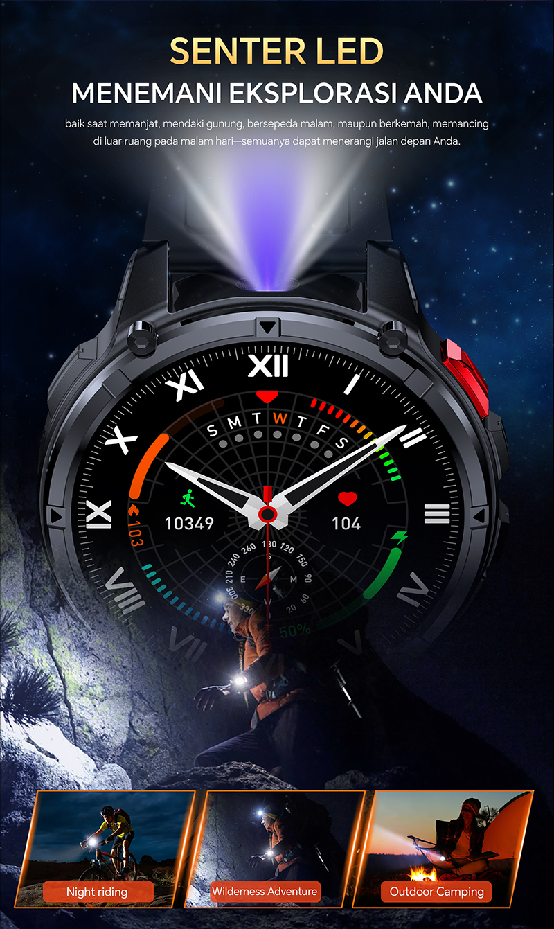 Jual Morein Plus Rock 2 Smartwatch - Layar HD 1.7