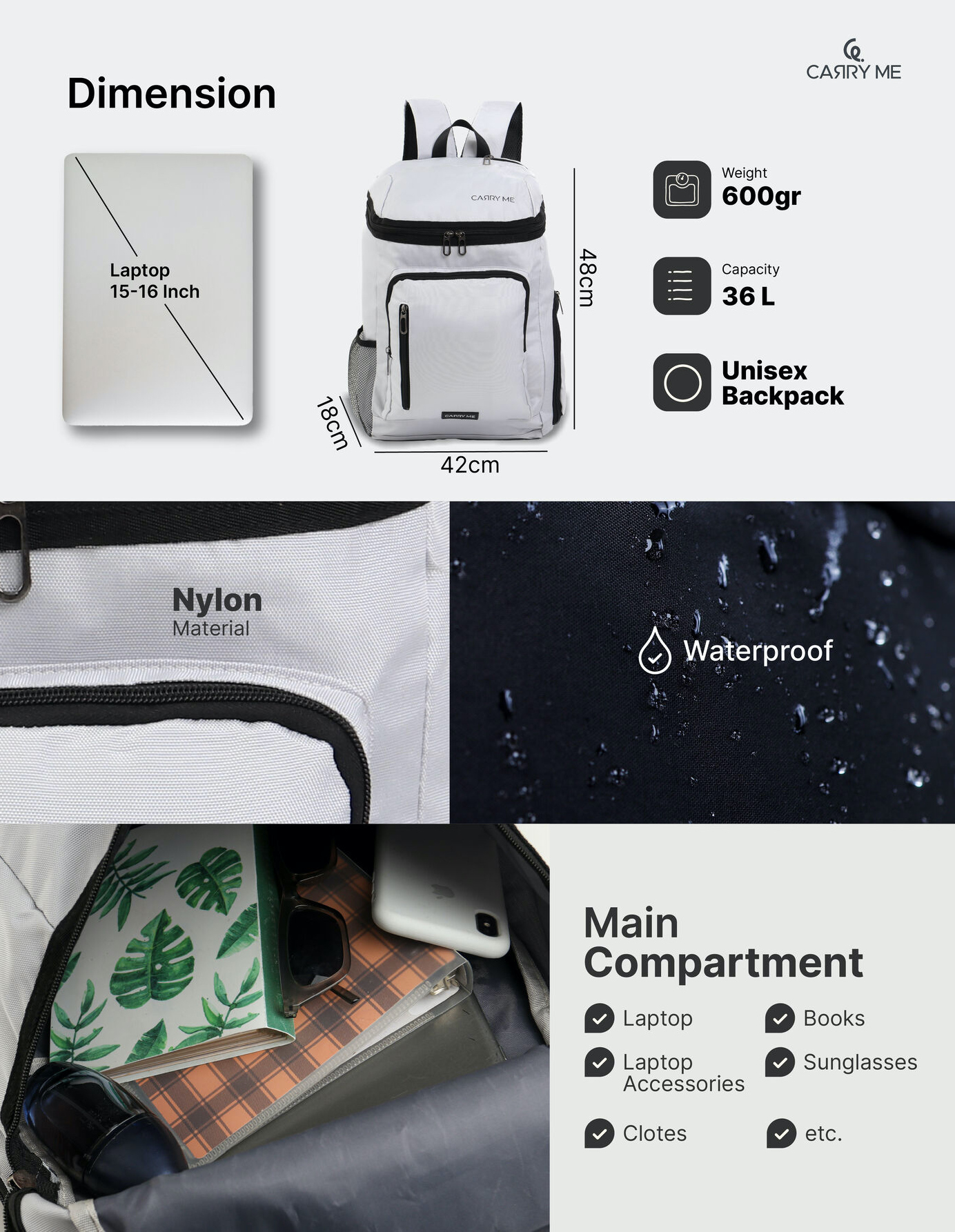 Jual Carry Me - Heavypack Backpack / Ransel Olahraga Traveling Wanita ...