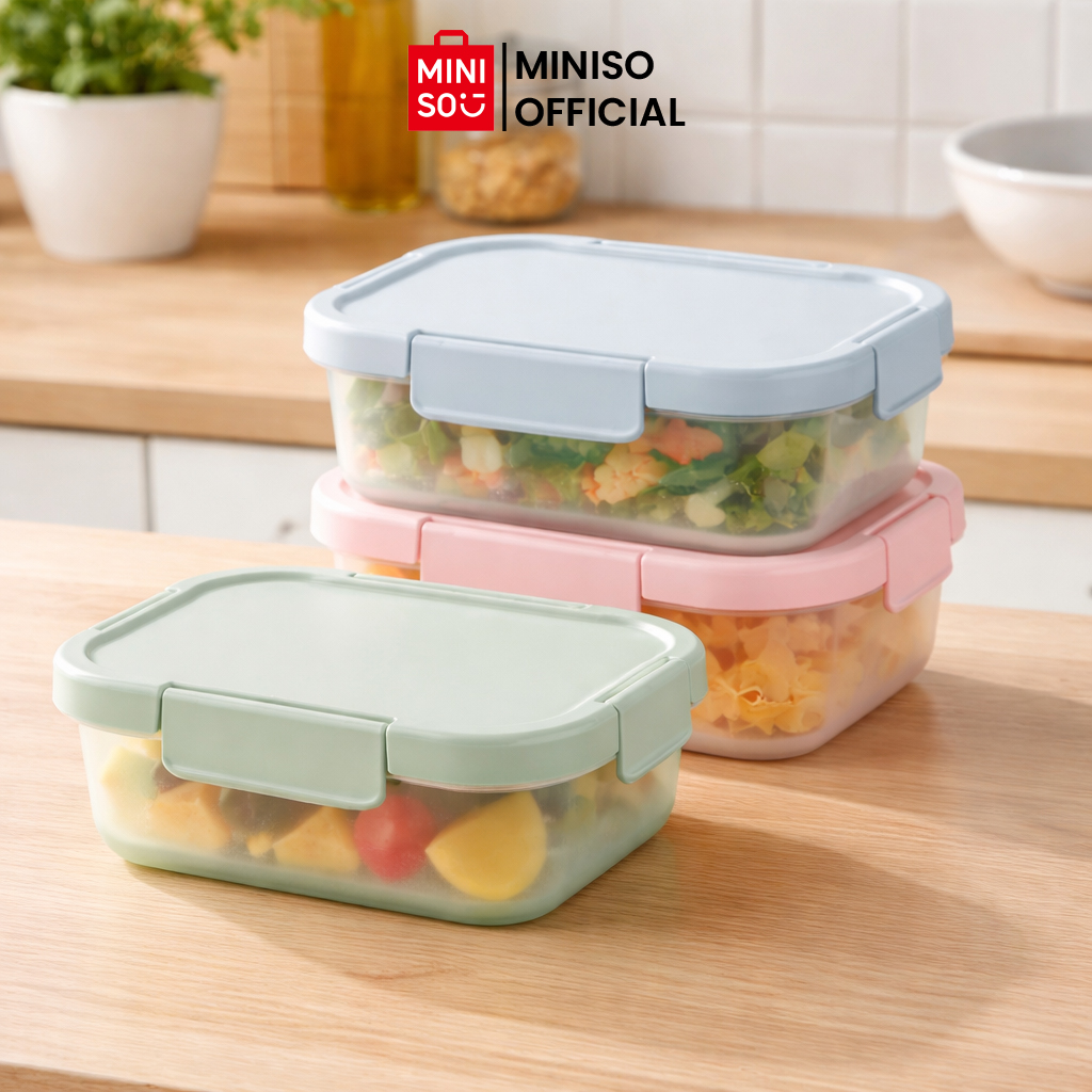 Jual MINISO Macaron Series Food Container 900mL Kotak Makan Tempat ...