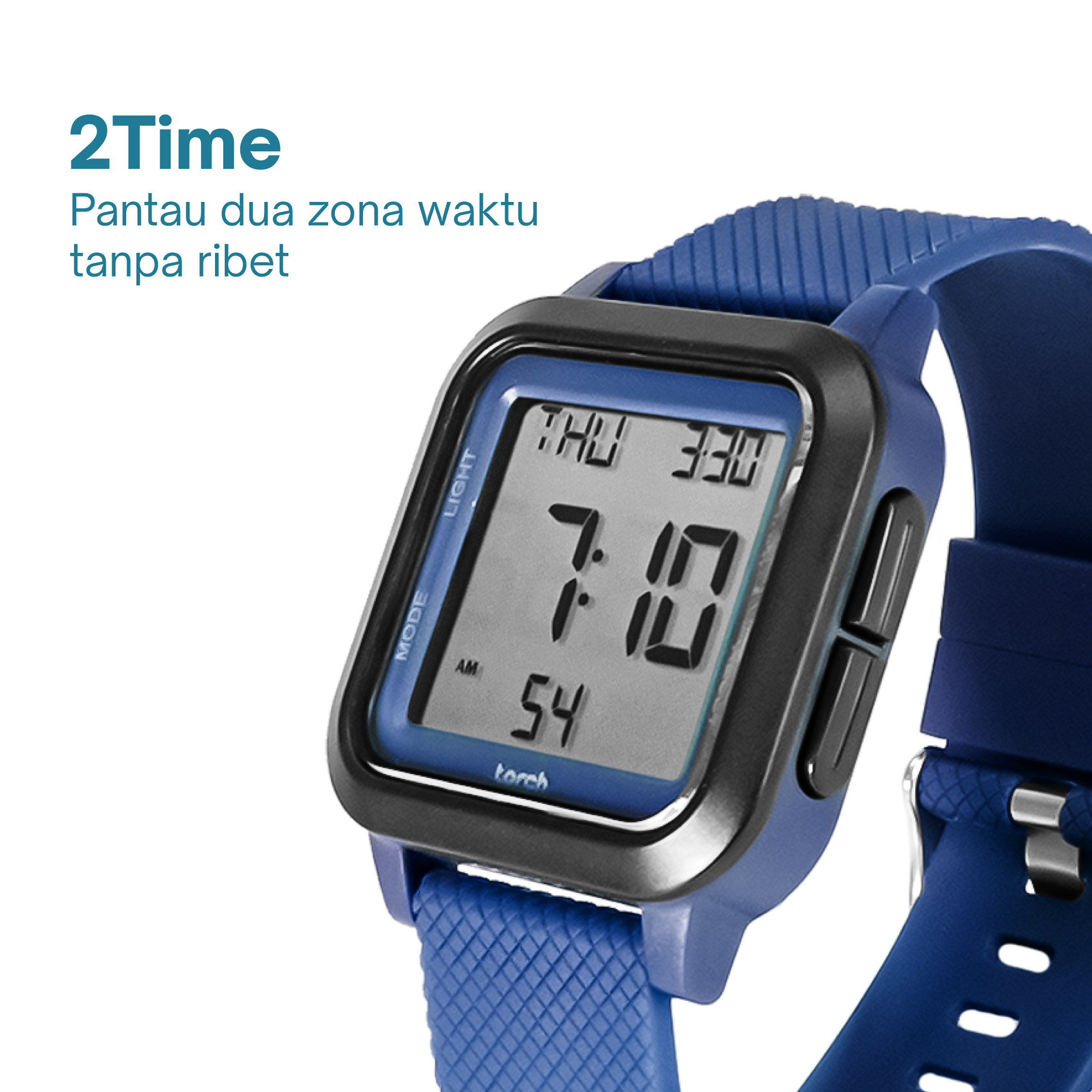Jual TORCH Squaro Jam Tangan Pria Wanita Unisex Digital Analog - Watch ...