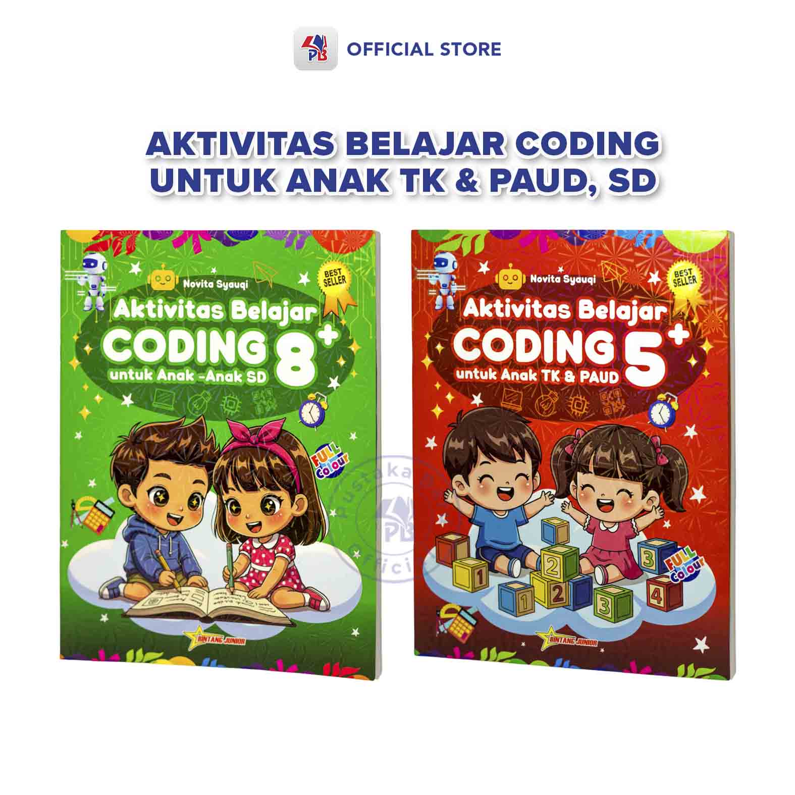Jual Buku Koding Anak TK PAUD / Buku Aktivitas Belajar Coding 5+ Dan 8 ...