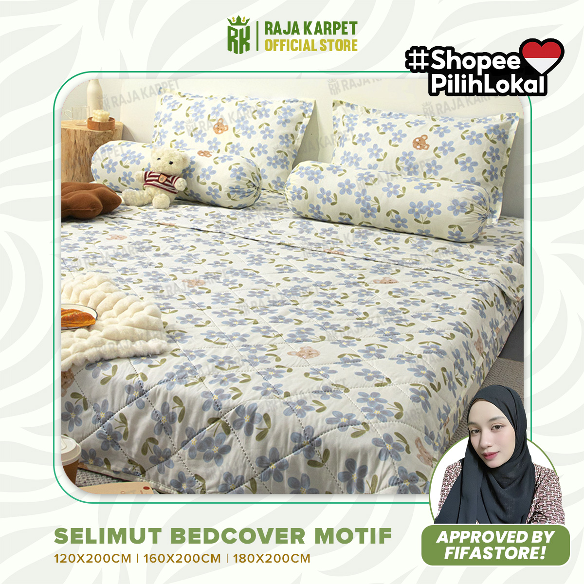 Jual RAJA x FIFASTORE - Sprei Set Bedcover Sarung Bantal Guling Bed ...