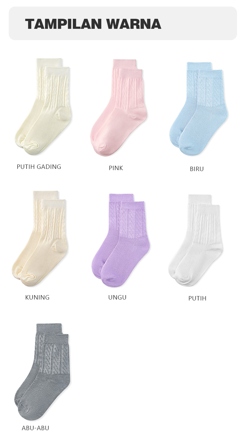 Jual COROLLA Kaos Kaki Wanita Kaos Kaki Calf High Fashion Lembut Nyaman ...