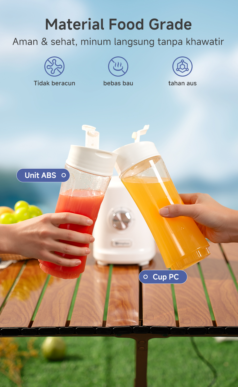 Jual Simplus 2-in-1 Blender 700ml Kapasitas Besar 2 Tumbler Travel Cup ...