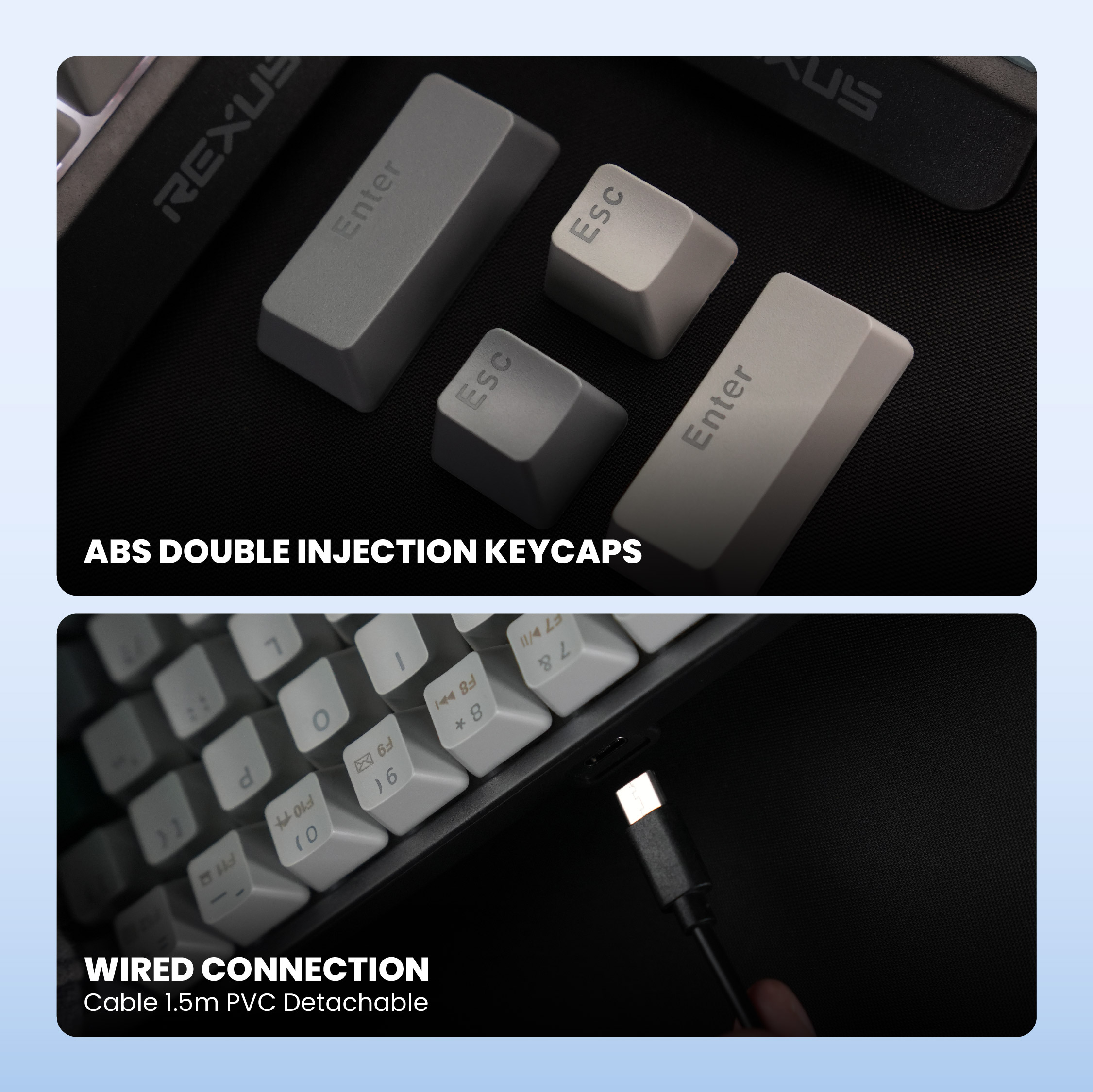 Jual Rexus Heroic KX3 Keyboard Gaming Mechanical 65% Layout - Hotswap ...