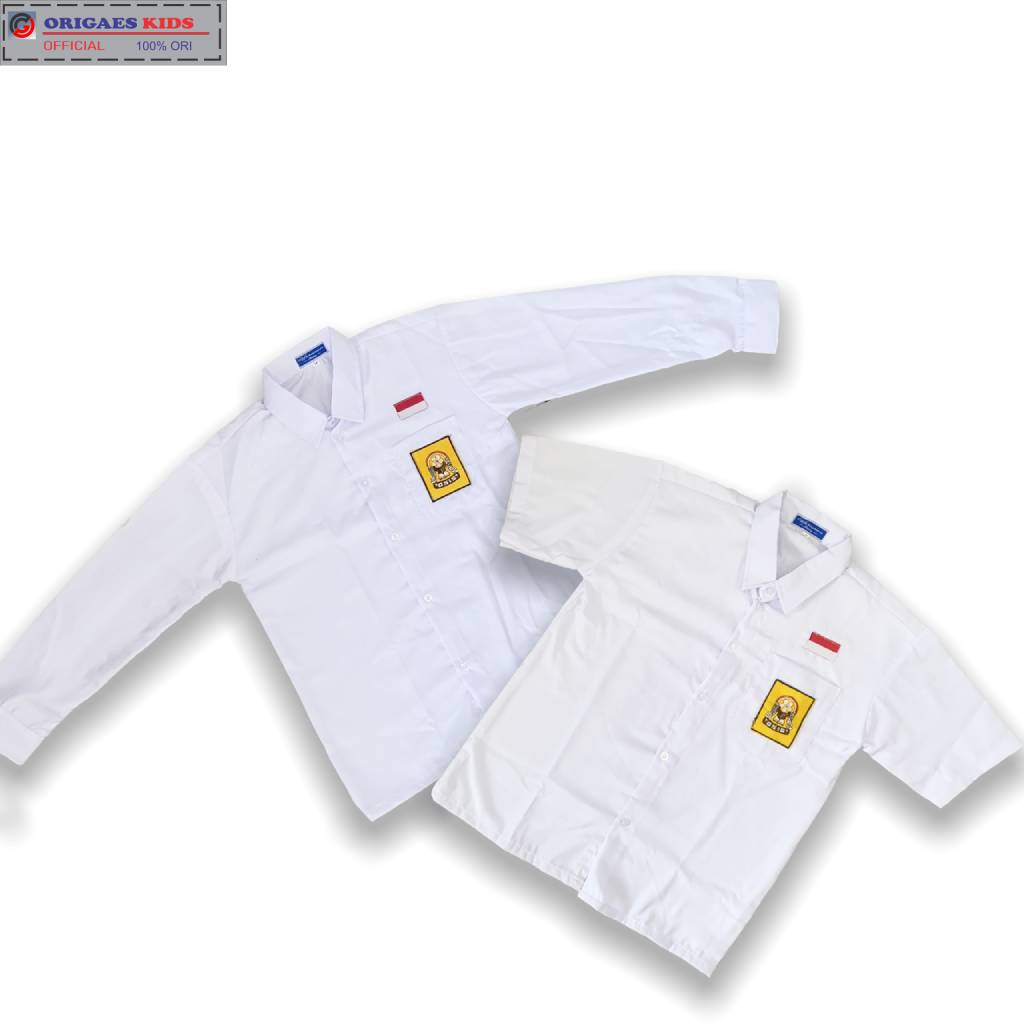 Jual ORIGAES KIDS - Seragam sekolah logo smp putih panjang pendek ...