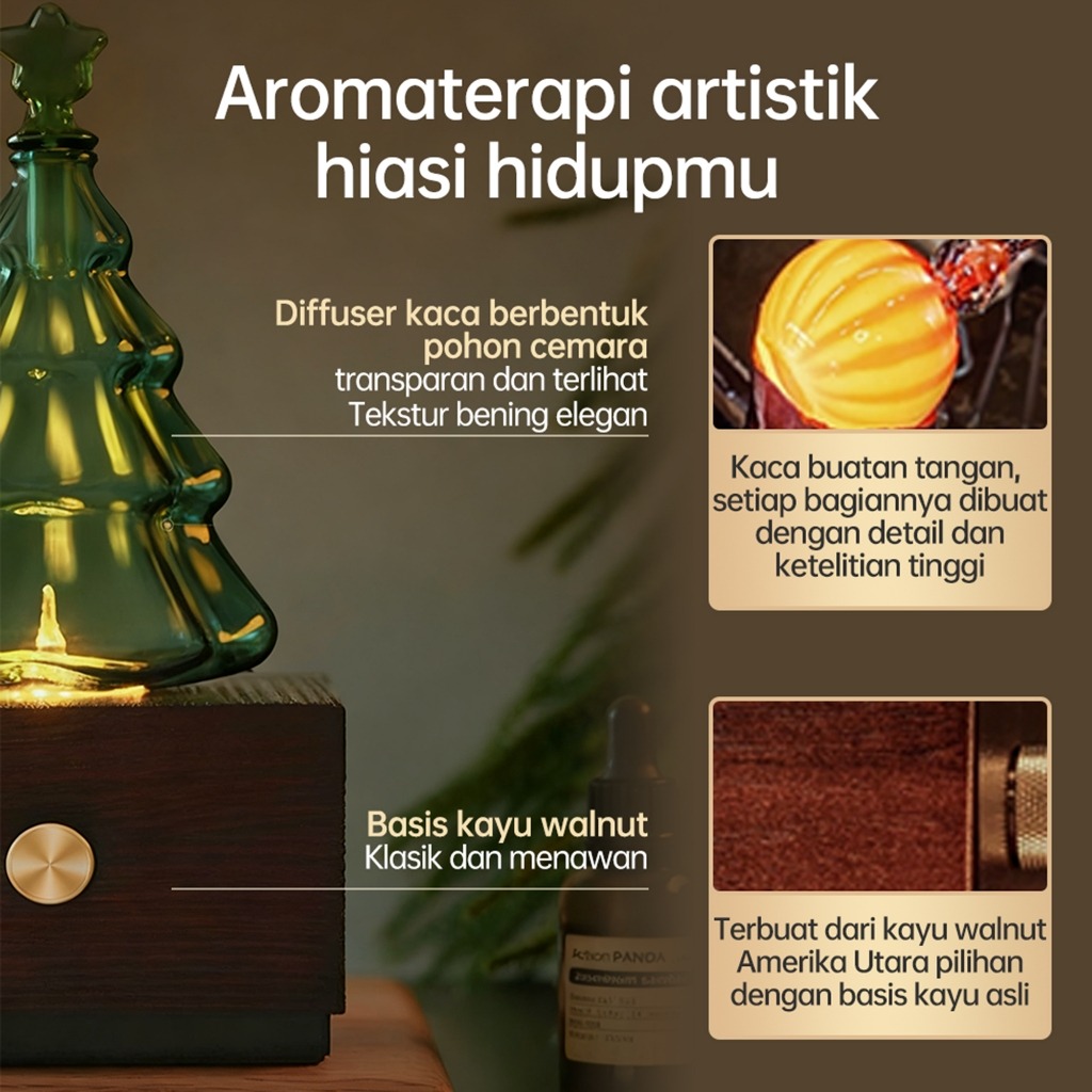 Jual SOSEKI Diffuser Aromatherapy Aesthetic Christmas Tree Diffuser ...